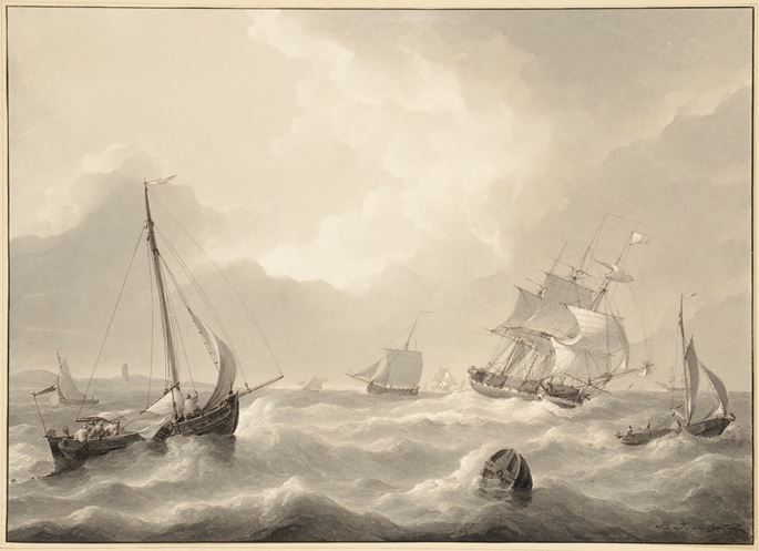 Petrus Johannes SCHOTEL - Shipping on a Choppy Sea | MasterArt